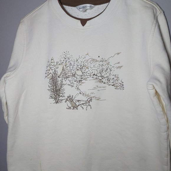 Cream Coloured Christmas Sweater - Picture 1 of 2